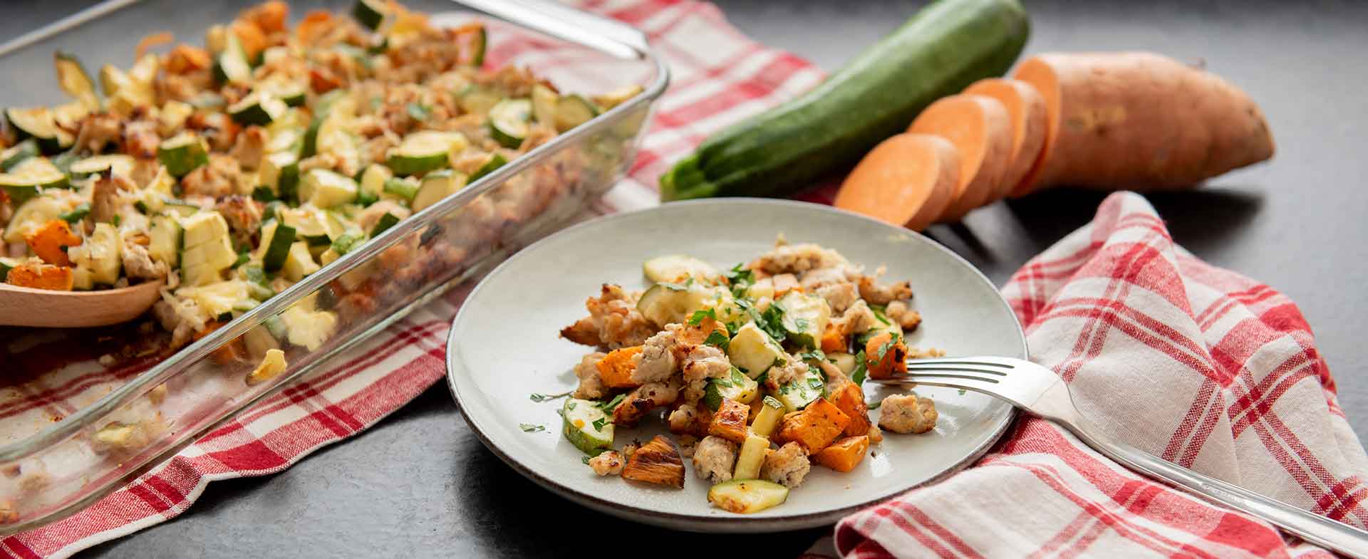 sweet potato turkey bake