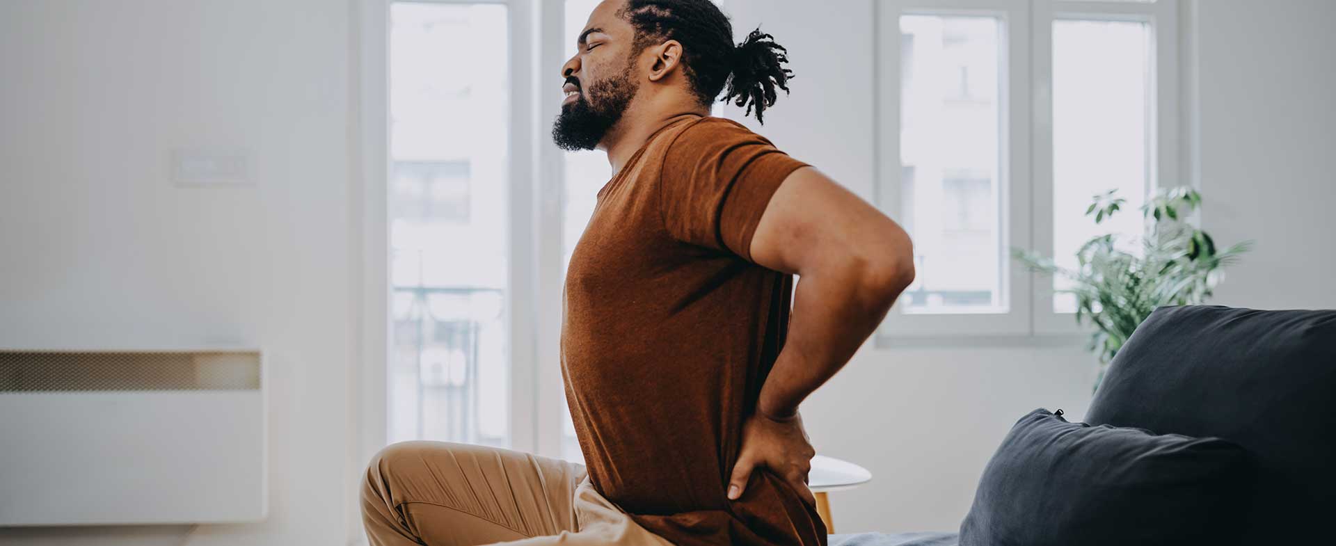 man with back pain