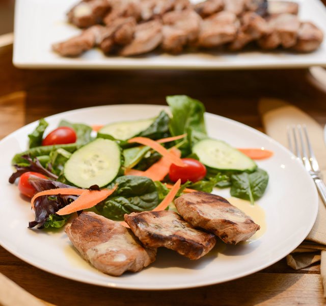 grilled pork medallions