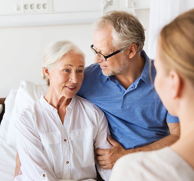 female patient with husband