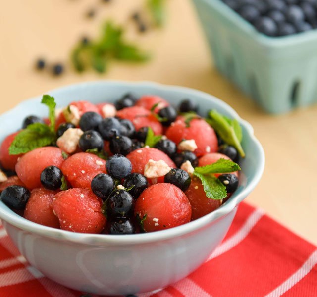 blueberry watermelon salad with feta and mint e1498757939555