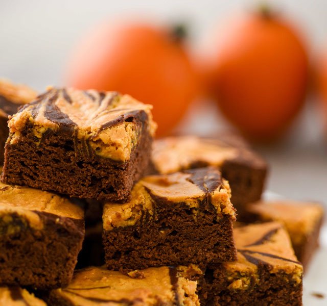 pumpkin swirl brownies