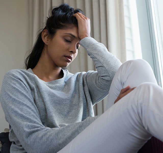 woman in pain