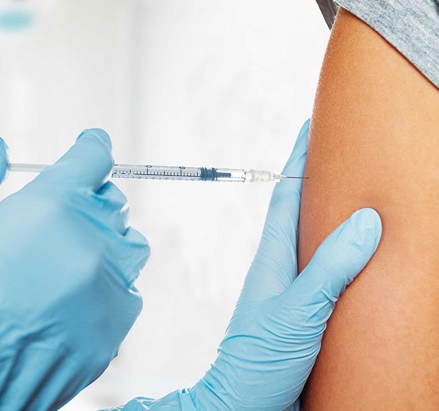 person getting a vaccine