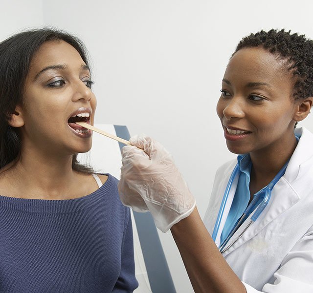 female doctor and female patient