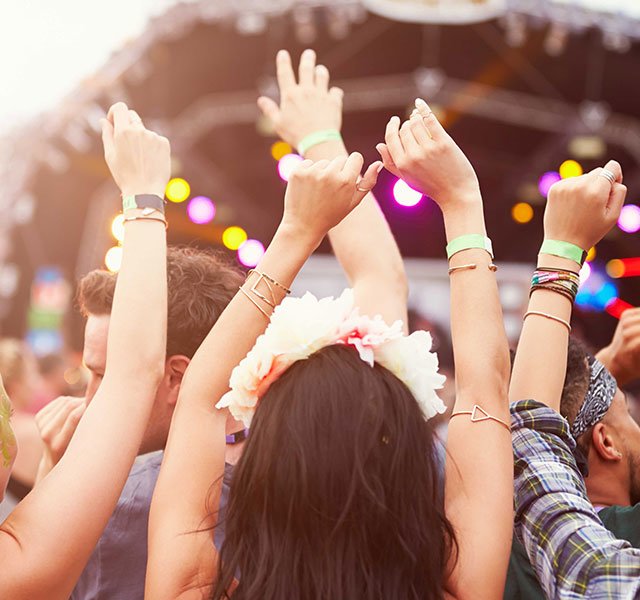 group of people at a concert