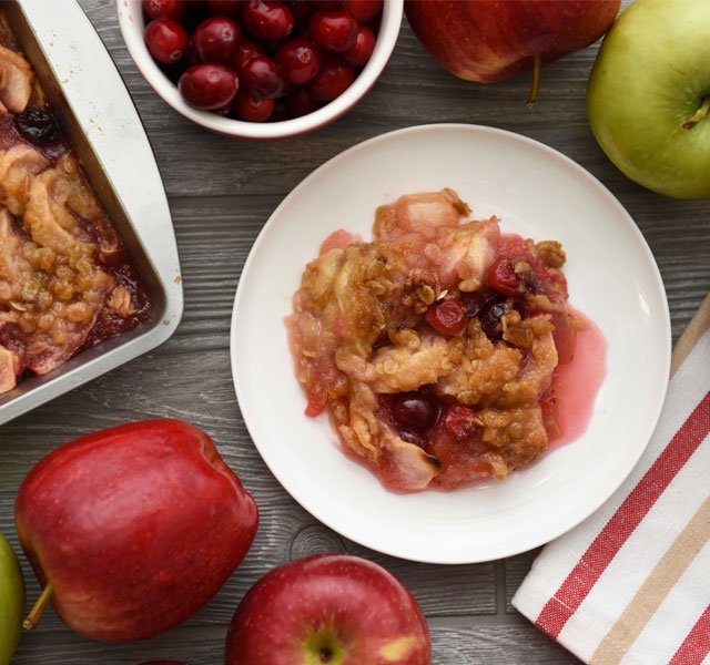 cranberry apple crumble