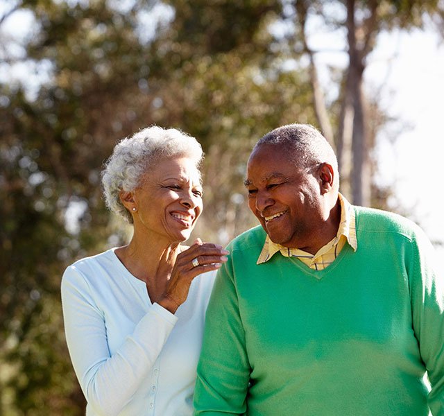 older couple smiling