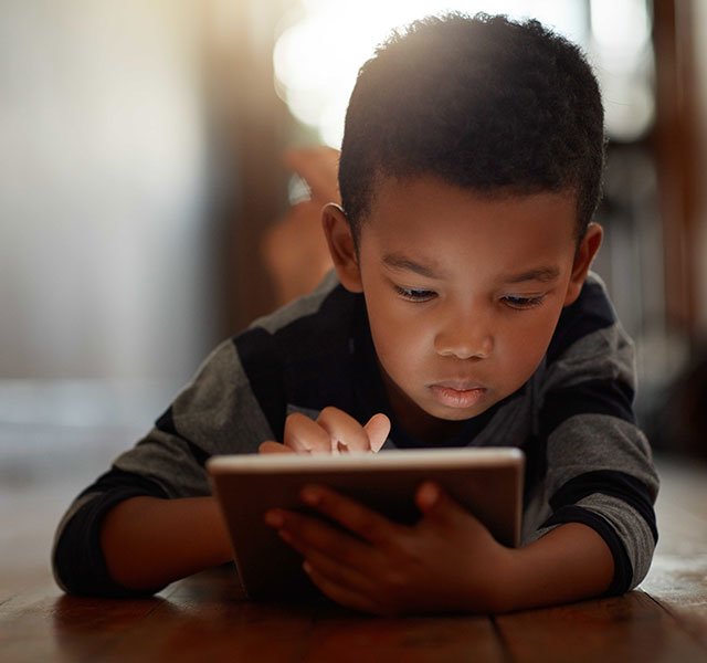 boy with tablet