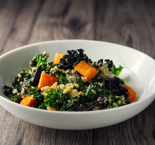 bowl of kale and quinoa