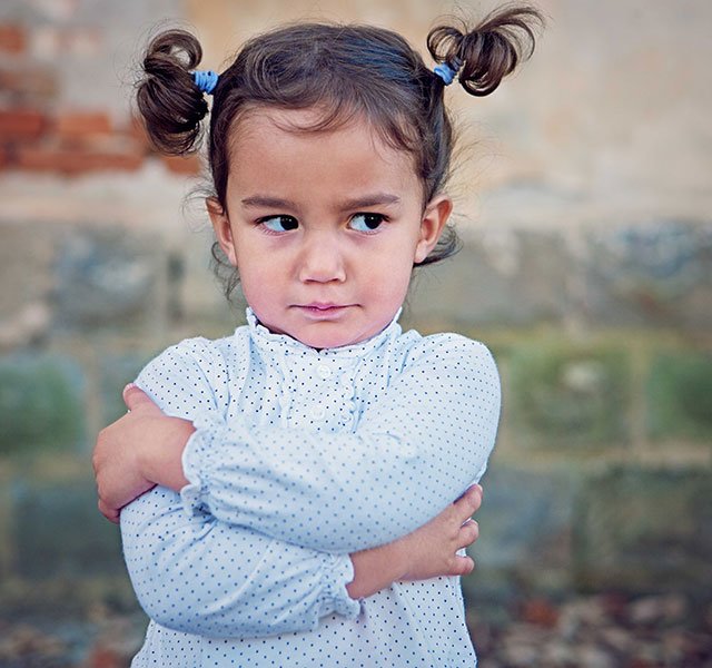 grumpy little girl