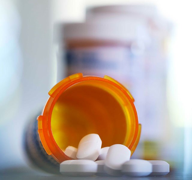 pill bottle on its side