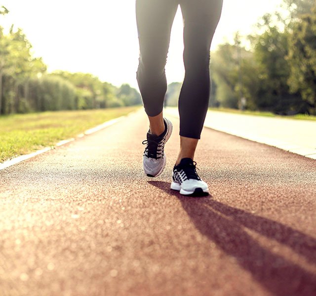 person walking on path