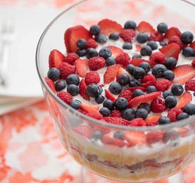 triple berry trifle