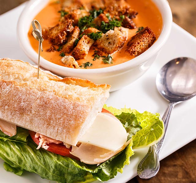 soup and sandwich