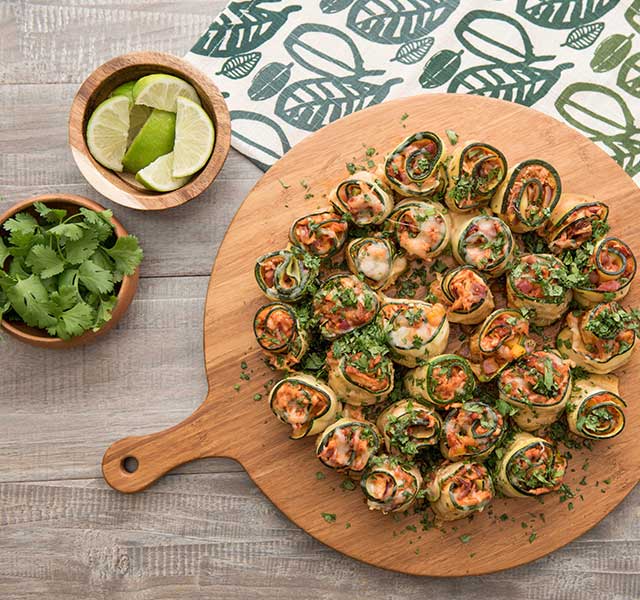 zucchini chicken enchilada rollups recipe video