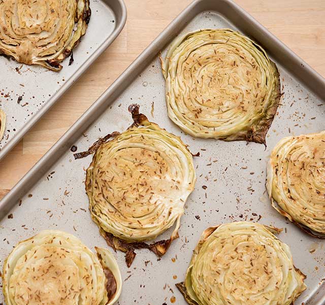 Roasted cabbage steaks recipe video