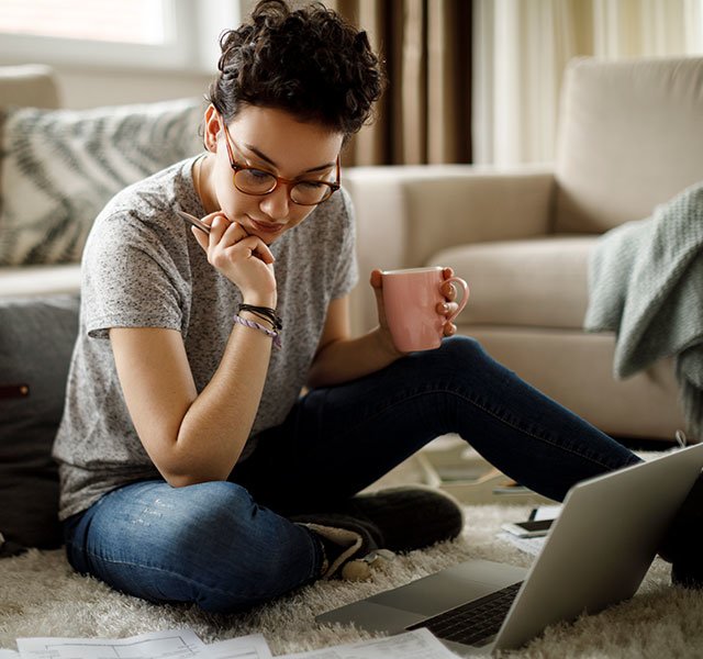 focused woman