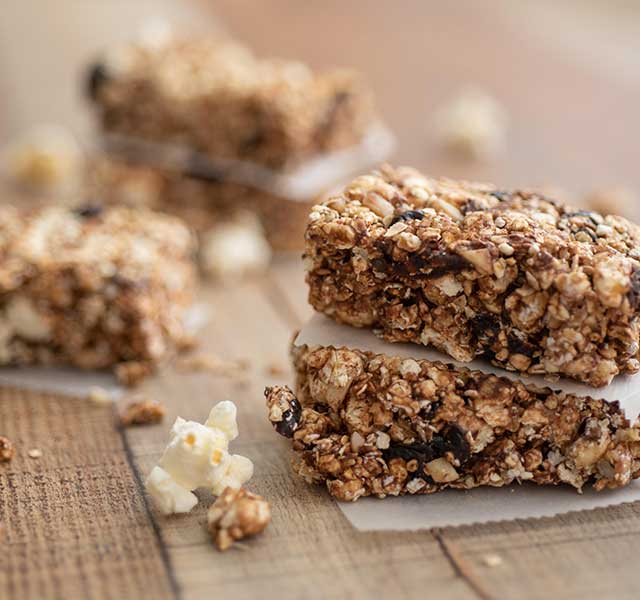 popcorn trail mix bars
