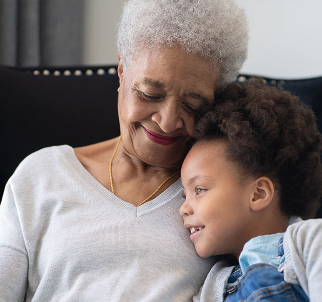 grandmother and granddaughter