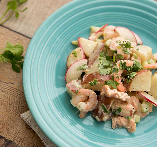 salmon and shrimp potato salad recipe