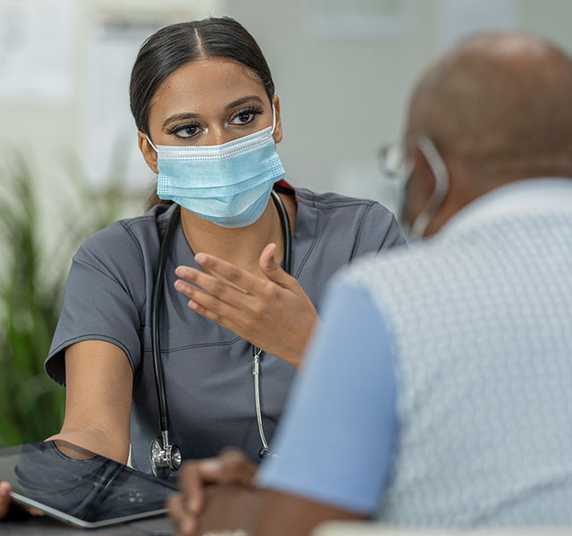 doctor consulting patient