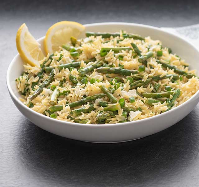 Lemon Asparagus Orzo Pasta Salad Recipe
