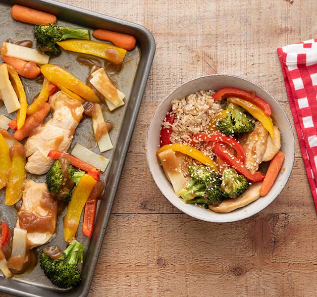 Sheet-Pan Chicken and Veggie Stir-fry Recipe Video 