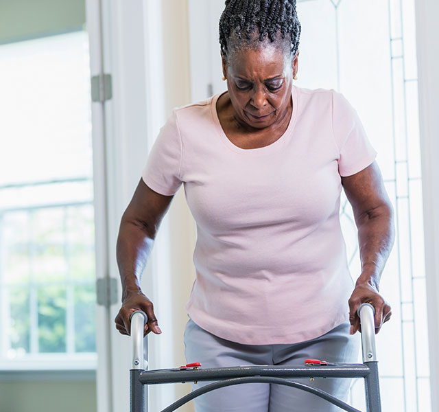 woman with walker