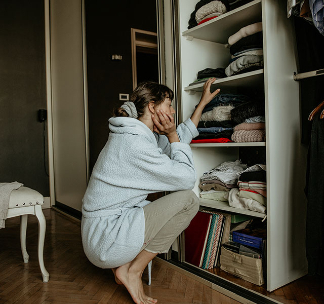 woman figuring out what to wear