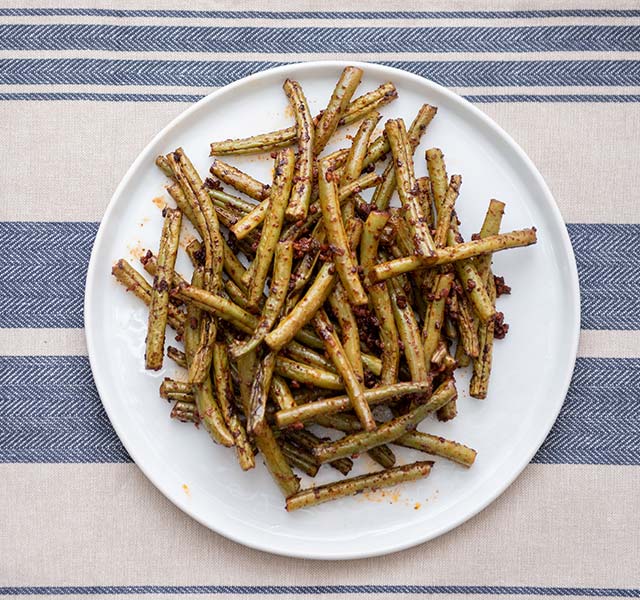 garlic roasted green beans