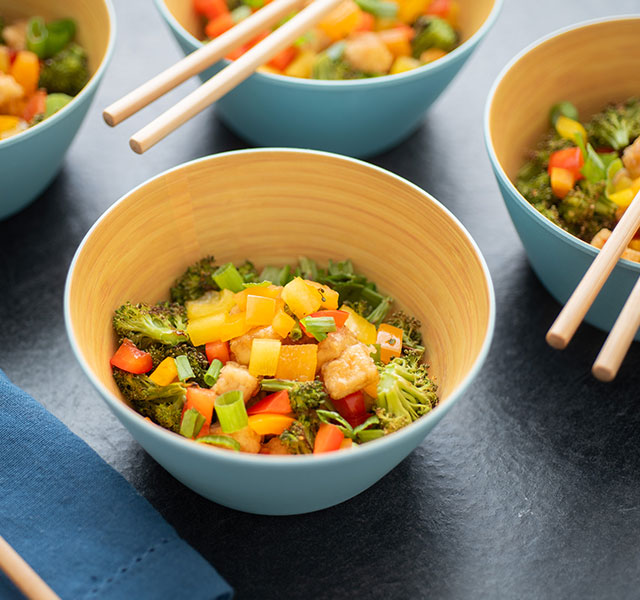 chili lime tofu bowl