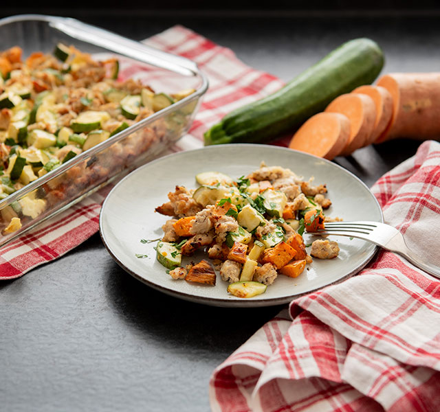 sweet potato turkey bake