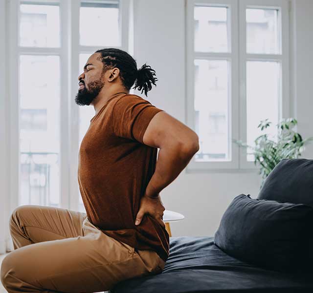 man with back pain