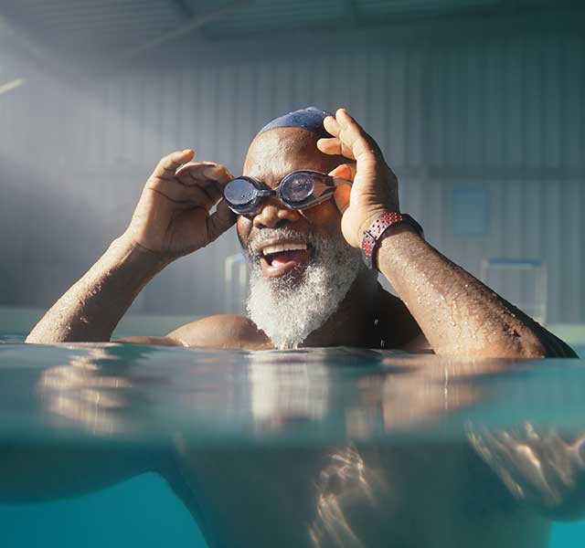 man wearing goggles
