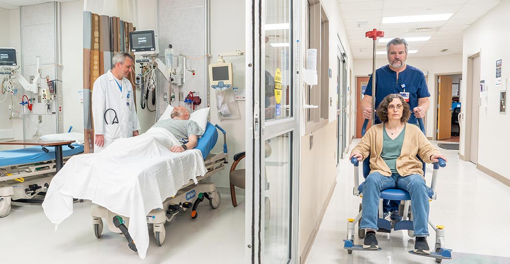 Two patients receiving different types of care 3from Henry Ford health specialist