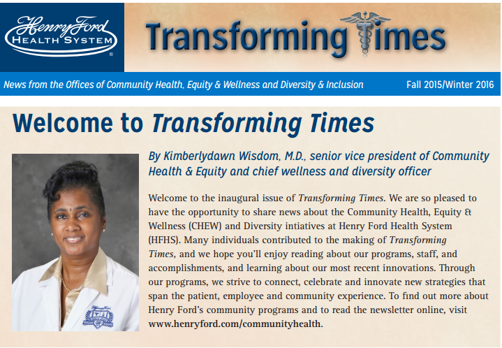Transforming Times Fall 2015 and Winter 2016 newsletter
