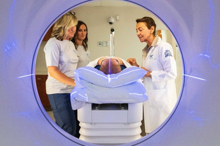 Henry Ford cancer patient receiving a radiation treatment