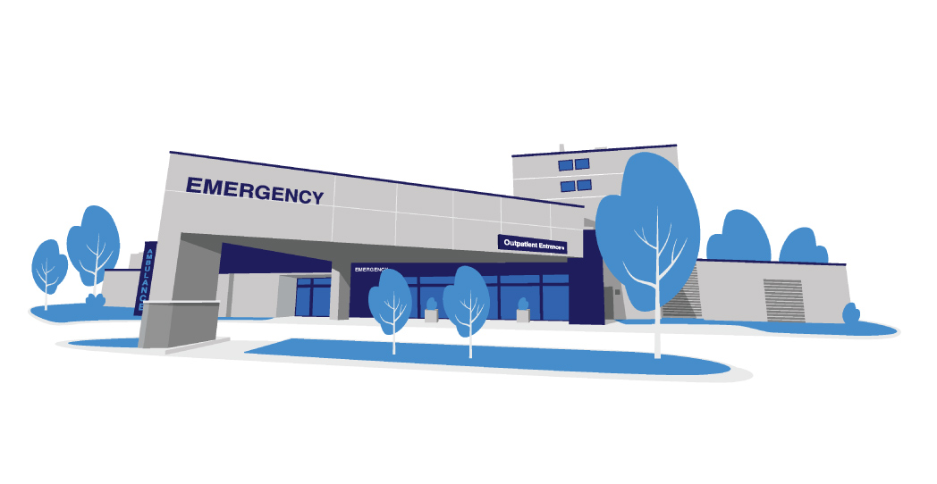 Illustration of Madison Heights emergency room