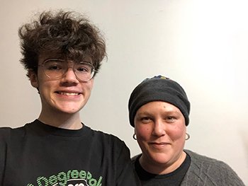 Michelle Magee and her son