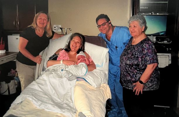 3 generations photo with Dr. Davidson