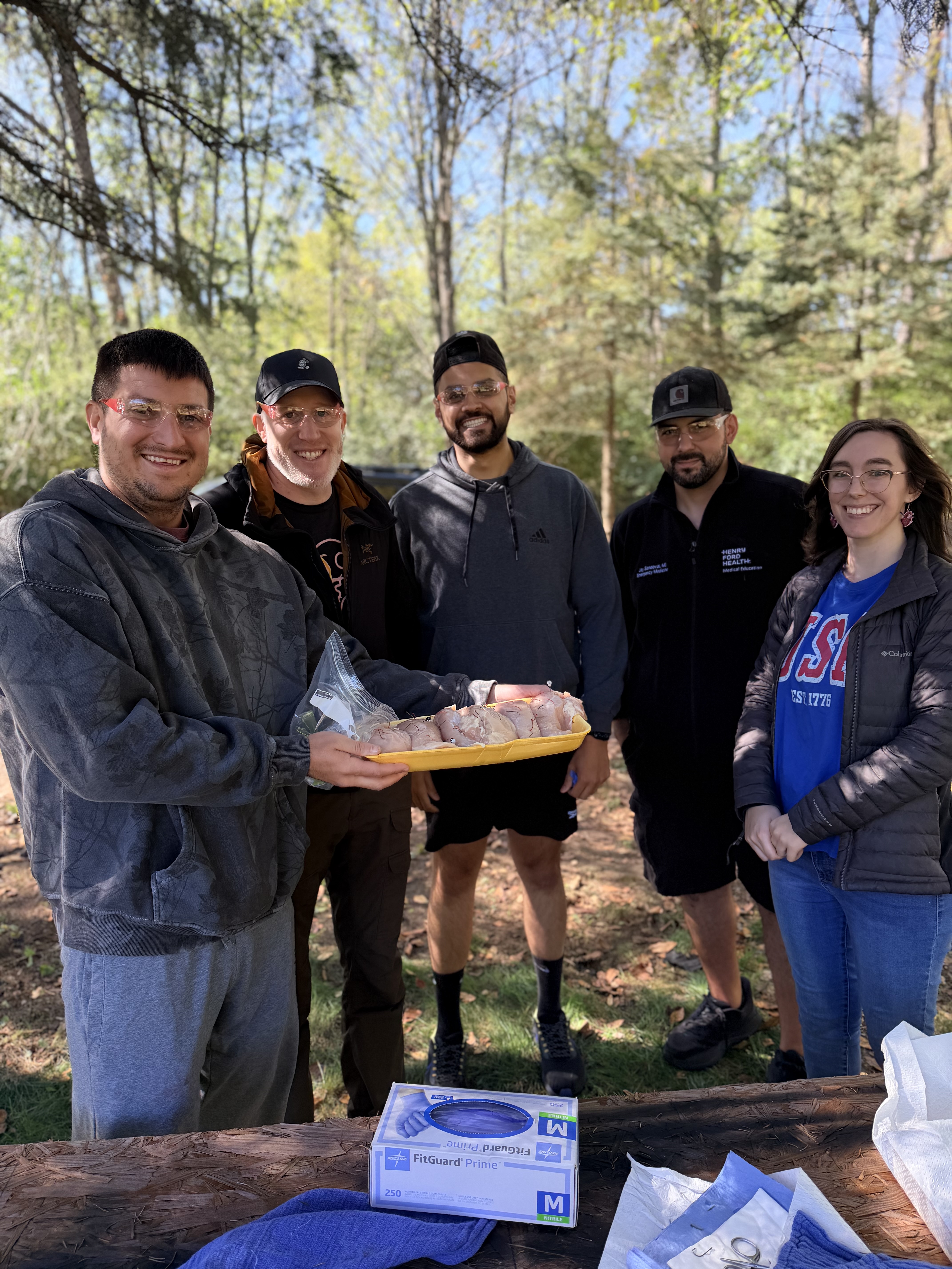 Residents having a barbeque