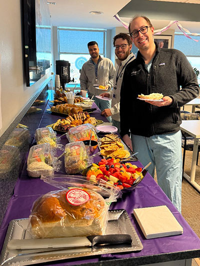 Fellows at Passover meal