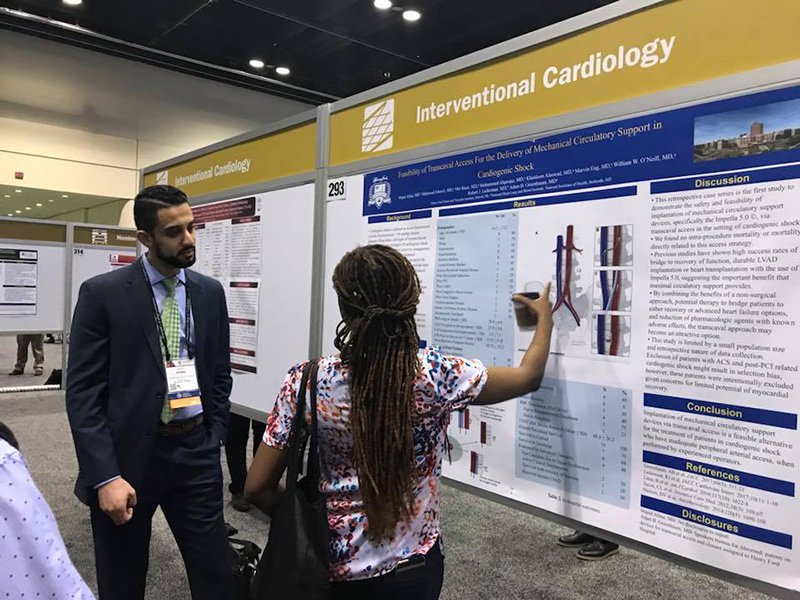 Our fellow presenting his poster during national ACC 2