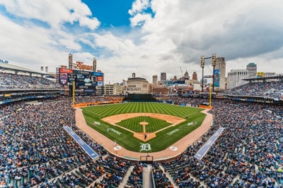 Overview picture of Comerica Park