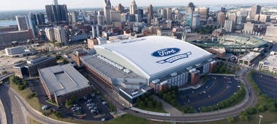 Ariel view of Ford Field