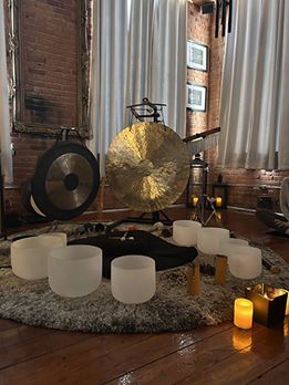 Wellness event setting with a calming atmoshphere