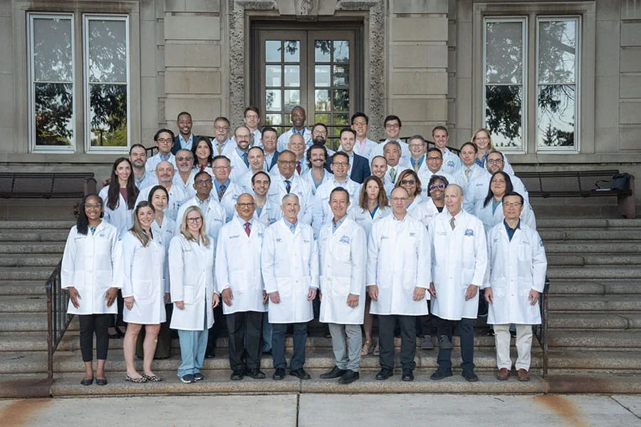 Group of surgery residents and faculty at Henry Ford Hospital