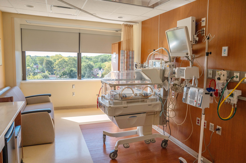 NICU patient room at Henry Ford St. John Hospital