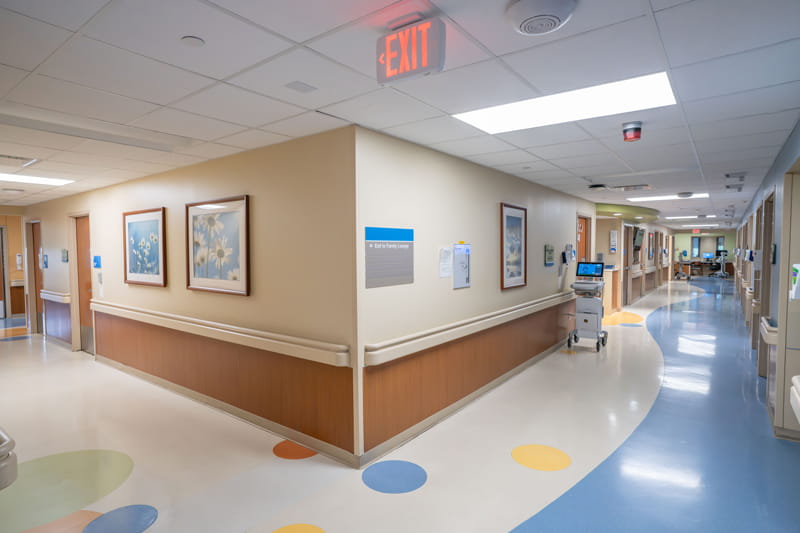 Hallway in the NICU at Henry Ford St. John Hospital
